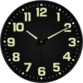 Glow in The Dark Wall Clock, 8" Silent Non-Ticking Wall Clocks Battery Operated