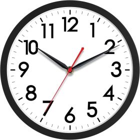 Wall Clock 10 Inch Silent Non-Ticking Modern Clocks Battery Operated - Analog Small Classic for Office, Home, Bathroom, Kitchen, Bedroom, School