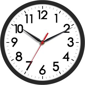 Wall Clock, Modern Small Wall Clocks Battery Operated 8 Inch, Silent Non-Ticking Analog Classic for Office, Home, Bathroom, Kitchen, Bedroom