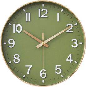 Wall Clocks Battery Operated,Wall Clock Green Gold