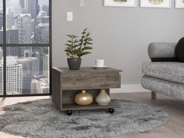 Dark Brown 1-Drawer 1-Shelf Lift Top Coffee Table