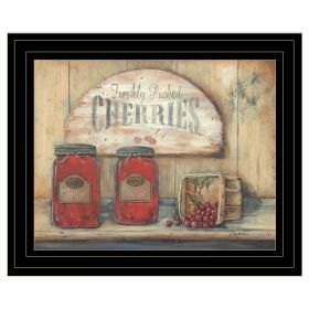 "CHERRY JAM" by Pam Britton, Ready to Hang Framed Print, Black Frame