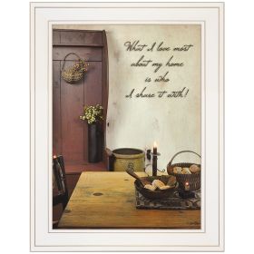 "What I love Most" By Susan Boyer, Ready to Hang Framed Print, White Frame