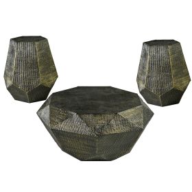 Donato - 3 Piece Occasional Table Set - Gold