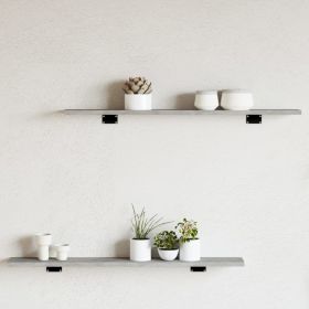 Bookshelf Boards 8 pcs Concrete Gray 31.5"x3.9"x0.6" Engineered Wood