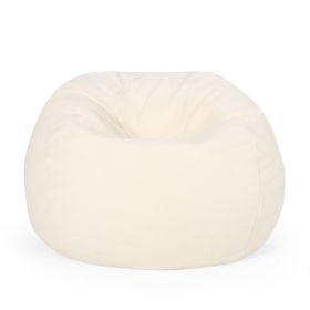 Kavel 3 Foot Rounded Bean Bag, Cream