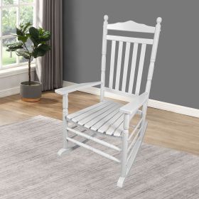 BALCONY PORCH ADULT ROCKING CHAIR - WHITE (Color: White)