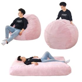 Giant Bean Bag Chair Bed for Adults, Convertible Beanbag Folds from Lazy Chair to Floor Mattress Bed, Large Floor Sofa Couch, Big Sofa Bed (Color: as Pic)
