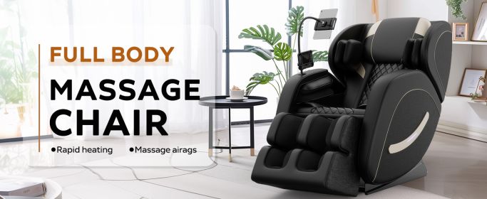 Massage Chair Recliner with Zero Gravity with Full Body Air Pressure (Color: as Pic)